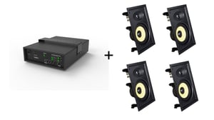 Vivolink Audiopack Subwoofer + 4 x Premium-Einbaulautsprecher – (Limitiertes Bundle-Angebot) Schwarz, kabelgebunden, 110 W
