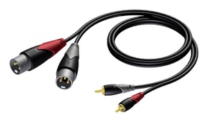 PROCAB CLA701/1.5 kabel audio 1,5 m 2 x XLR (3-pin) 2 x RCA Czarny, Szary, Czerwony