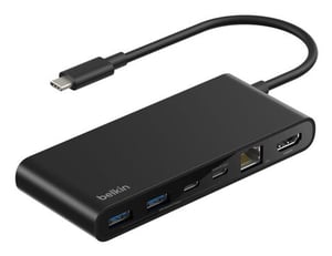 Belkin INC024HQBK USB Type-C Hubs and Concentrators, 10,000 Mbit/s, Black