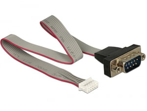DeLOCK 89632 Parallelkabel Schwarz, Grau, Rot 0,3 m DB-9