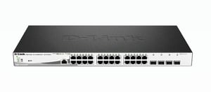 D-Link DGS-1210-28MP/E przełącznik sieciowy Zarządzany L2 Gigabit Ethernet (10/100/1000) Obsługa PoE 1U Czarny, Szary