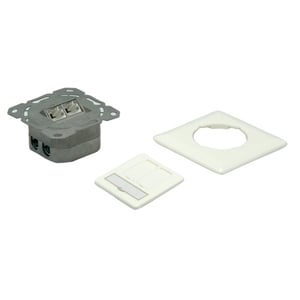 VALUE Cat.6a Flush Mount Wall Jack, STP, horizontal white kabel sieciowy Biały