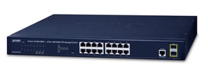 PLANET GS-4210-16T2S Managed L2/L4 Gigabit-Ethernet-Switch (10/100/1000) 1U Blau