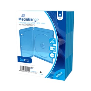 MediaRange BOX38 opakowania na płyty CD Opakowanie na Blu-ray 1 dysków Niebieski