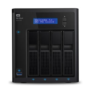 Western Digital My Cloud EX4100 NAS Desktop Marvell Armada 388 2 GB DDR3 16 TB HDD My Cloud OS Schwarz