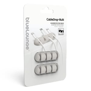 Bluelounge CableDrop Multi Desk Cable Holder, White