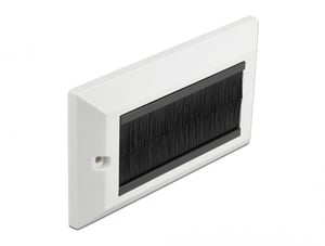 DeLOCK Osłona 146 x 86 mm gospodarki kablami, z paskiem szczotkowym