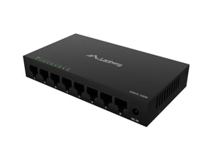 Lanberg DSM1-1008 przełącznik sieciowy Nie zarządzany Gigabit Ethernet (10/100/1000) Desktop Czarny