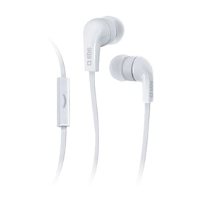 SBS TEFLAT2INEARW Kopfhörer/Headset, kabelgebunden, In-Ear, Telefonie/Musik, Weiß
