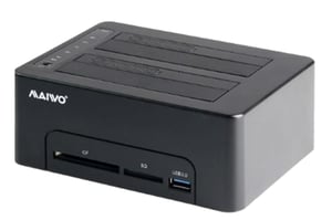 Deltaco K3082CR Hard Drive Docking Station, Black