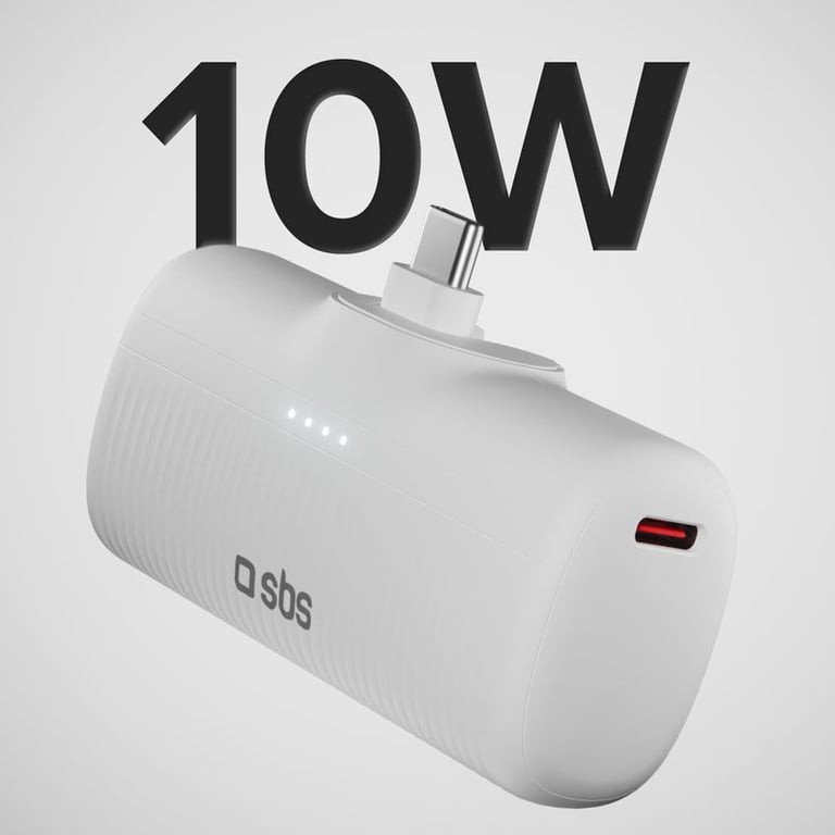 фото Зовнішній акумулятор (павербанк) SBS EcoPower Bank 5000 mAh White (TEBB5000PLUGWGRS)