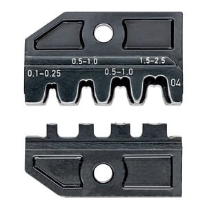 Knipex 97 49 04 cable crimping accessory: 4-piece socket crimping die set.