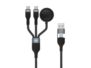 Conceptronic ETTA08B15 USB-kabel USB 2.0 1,5 m USB A 2 x USB C 0,48 Gbit/s 100 W Svart