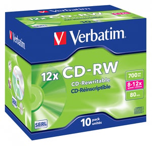 Verbatim CD-RW 12x 700 MB 10 st.