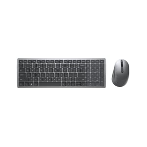 DELL KM7120W klawiatura Dołączona myszka Biuro RF Wireless + Bluetooth QWERTZ Czeski, Słowacki Szary, Tytan