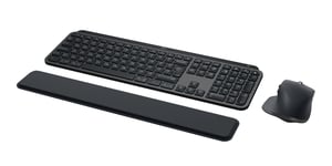 Logitech Master 920-011614 klawiatura Dołączona myszka Biuro Bluetooth QWERTY Amerykański międzynarodowy Grafitowy