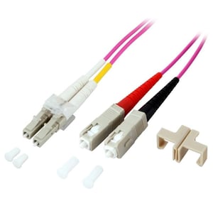 Techly SC-LC M-M 2m InfiniBand / Fiber Optic Cable, Fuchsia