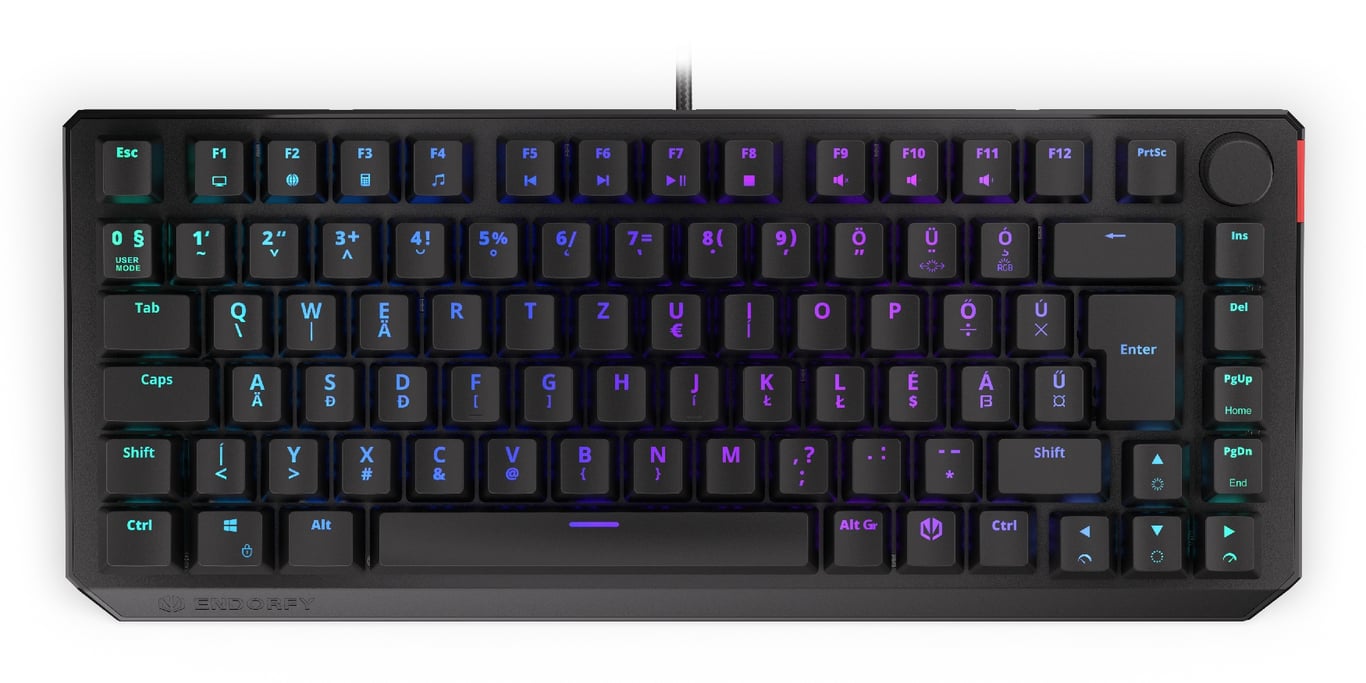 ENDORFY EY5E007 klawiatura Gaming USB Węgierski Czarny