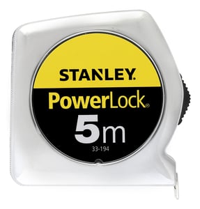 Stanley 1-33-194 5 m measuring tape Acrylonitrile Butadiene Styrene (ABS) Copolymer Black, Yellow