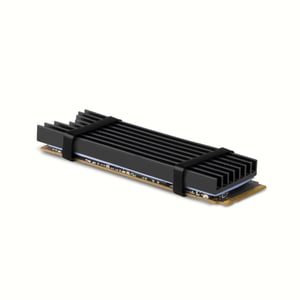 Axagon CLR-M2L6 Kühlsystem für M.2-NVMe-SSD-Festplatten, SSD-Kühlkörper, schwarz, 1 Stück.