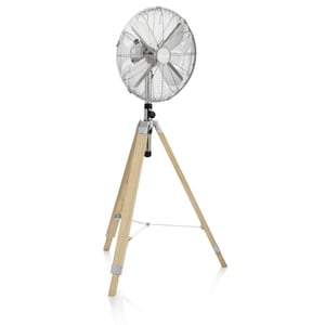 Tristar VE-5804 Zimmerventilator, Silber, Holz