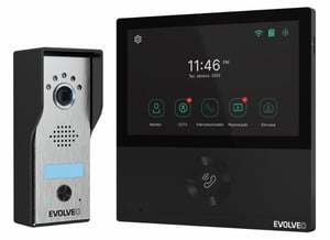 Evolveo DoorPhone DPAHD7B wideodomofon 2 MP 17,8 cm (7") Czarny, Stal nierdzewna