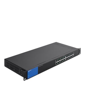 Linksys LGS124P Unmanaged L2 Gigabit-Ethernet (10/100/1000) PoE-Unterstützung 1U Schwarz
