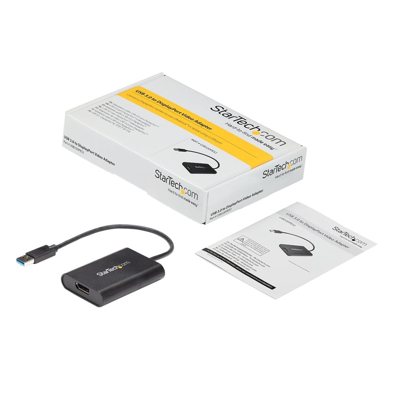 StarTech USB32DPES2 zewnętrzna karta graficzna usb 3840 x 2160 px Czarny