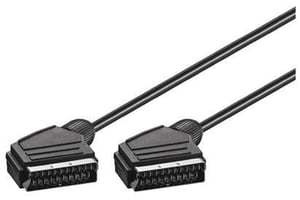 Microconnect AVPP1 SCART-kabel 1,5 m SCART (21-polig) Svart