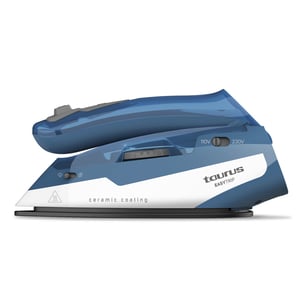 Taurus EasyTrip Żelazko suche i parowe Płyta ceramiczna 1000 W Niebieski, Biały