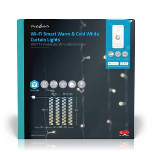 Nedis WIFILXC02W200 dekorativ belysning Lätt dekorationskedja 200 st. LED 4,3 W G