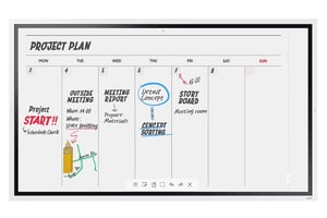 Samsung WM65R interaktives Whiteboard 165,1 cm (65") 3840 x 2160 px Touchscreen Weiß