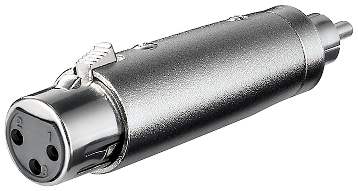 Goobay 27455 przejściówka do kabli XLR RCA Srebrny