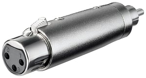 Goobay 27455 przejściówka do kabli XLR RCA Srebrny