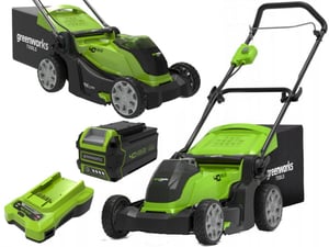 Greenworks 2504707UB kosiarka Kosiarka do trawnika typu push Bateria Zielony