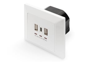 Digitus 1 x Ladestation für Smartphones/Tablets mit 2 x USB-A, 1 x USB Type-C™, 3100 mA, UP