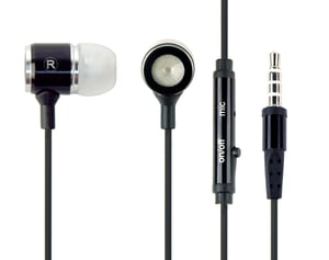 Gembird MHS-EP-001 hörlurar/headset, trådbundna, in-ear, samtal/musik, svart, vit