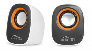 Media-Tech MT3137W 2-vägshögtalare Svart, Vit Trådbunden 6 W