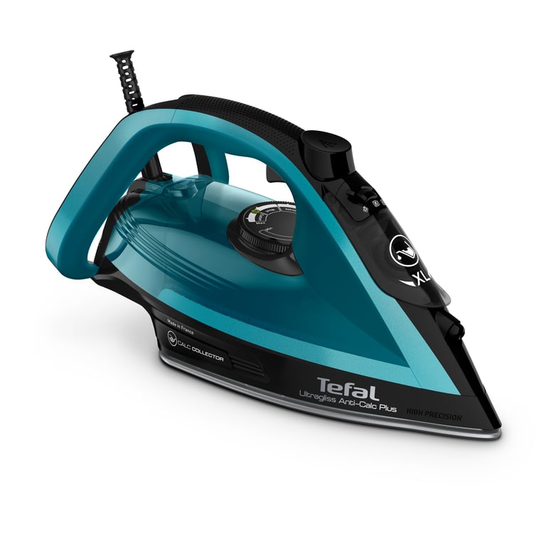 Tefal Ultragliss Anti-Calc Plus FV6832 Żelazko parowe 2800 W Niebieski