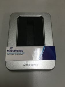 MediaRange BOX901 Aufbewahrungsbox, rechteckig, Aluminium, Kunststoff, silberfarben