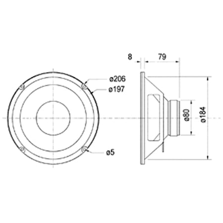 Visaton W 200 Czarny 50 W