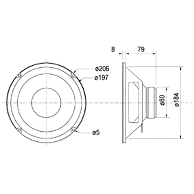 Visaton W 200 Czarny 50 W
