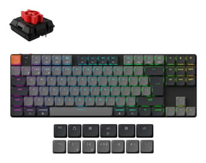 Keychron K1 klawiatura Uniwersalne USB + Bluetooth QWERTY Angielski Szary