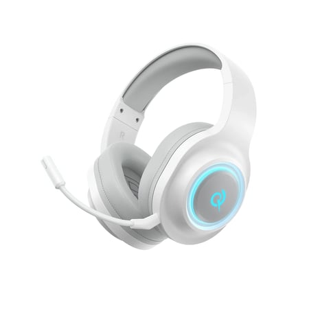 QCY Heroad V200 Zestaw słuchawkowy Przewodowy i Bezprzewodowy Opaska na głowę Gaming USB Type-C Bluetooth Biały