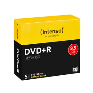 Intenso DVD+R 8.5GB, DL, 8x 8.5 GB DVD+R DL, 5-pack