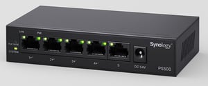 Synology PS500 przełącznik sieciowy Nie zarządzany L2 Gigabit Ethernet (10/100/1000) Obsługa PoE Desktop Czarny