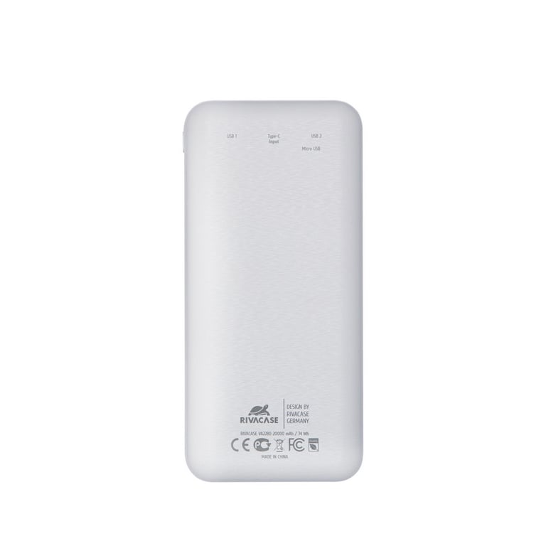 фото Зовнішній акумулятор (павербанк) Rivacase Rivapower VA2280 20000mAh White