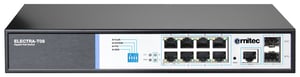 Ernitec ELECTRA-T08 Managed Gigabit-Ethernet-Netzwerk-Switch (10/100/1000) PoE-Unterstützung 1U Schwarz
