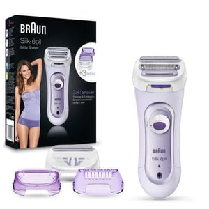 Braun Silk-épil 81653272 hårborttagningsapparat med 4 huvuden Trimmer Lila, Vit