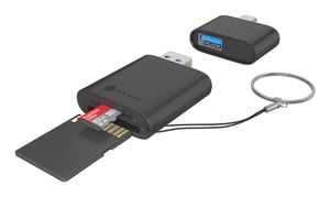 ICY BOX IB-CR204-CU3 USB 3.2 Gen 1 (3.1 Gen 1) kortläsare, typ A/typ C, svart